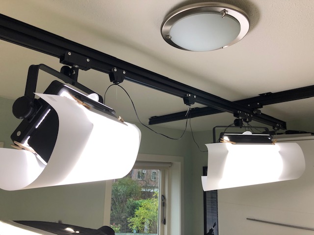 DIY home video studio lighting
